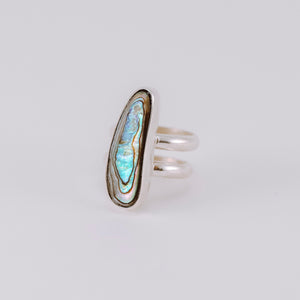 Abalone Double Band Ring