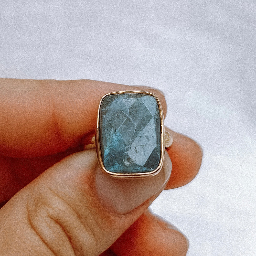 
            
                Load image into Gallery viewer, Faceted Labradorite Ring
            
        